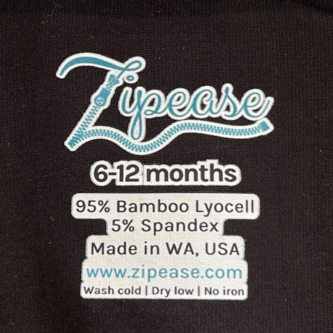 Black Bamboo Lyocell Zip Romper