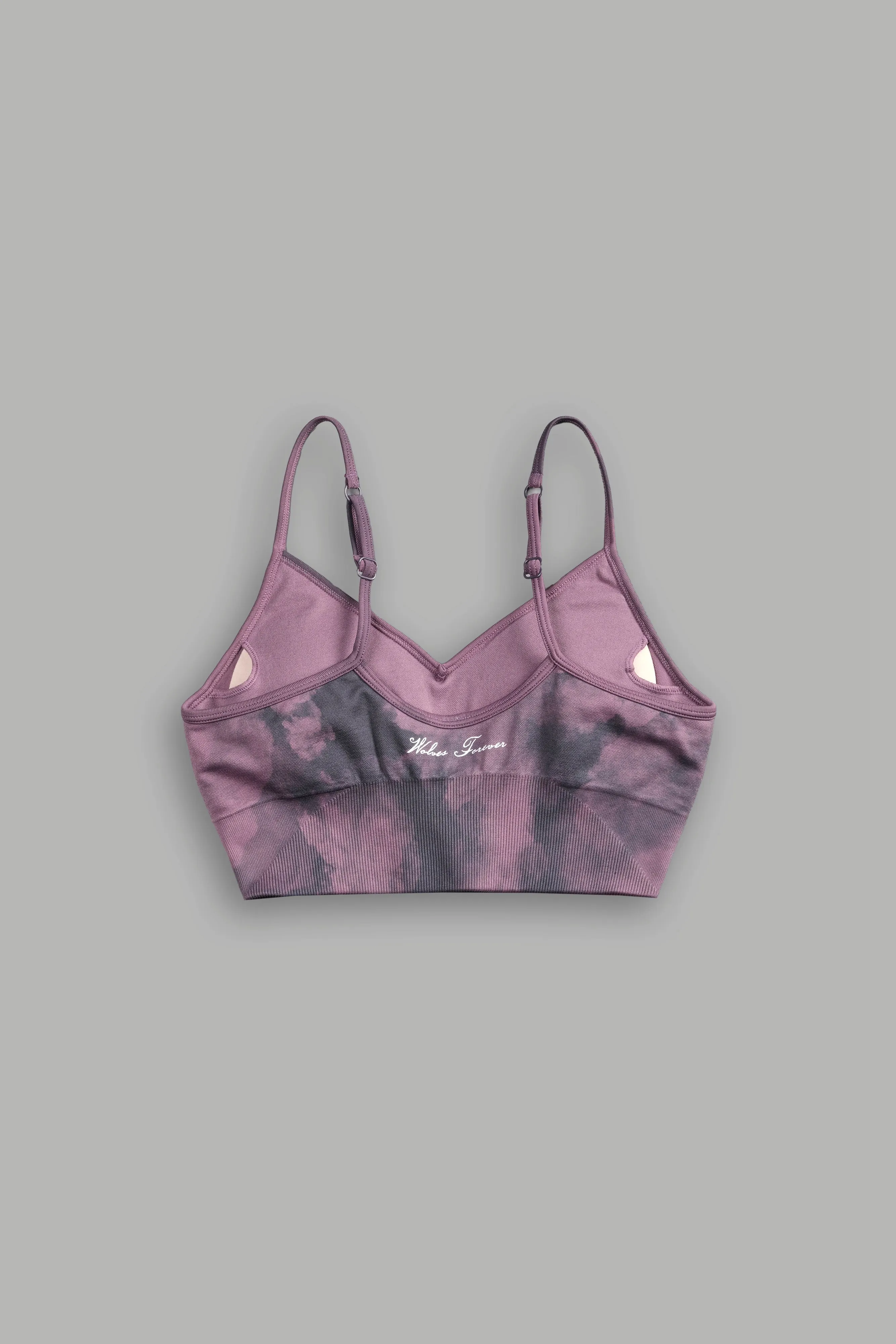 Conquer "Everson Seamless" Sports Bra in Cipher Purple Big Ghost Cloud