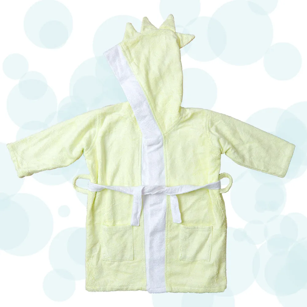 Fancy Fluff Bamboo Cotton Bathrobe - Dino