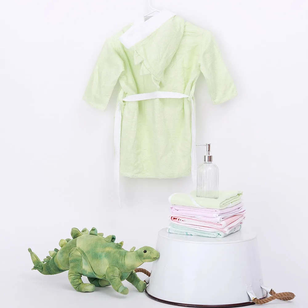 Fancy Fluff Bamboo Cotton Bathrobe - Dino