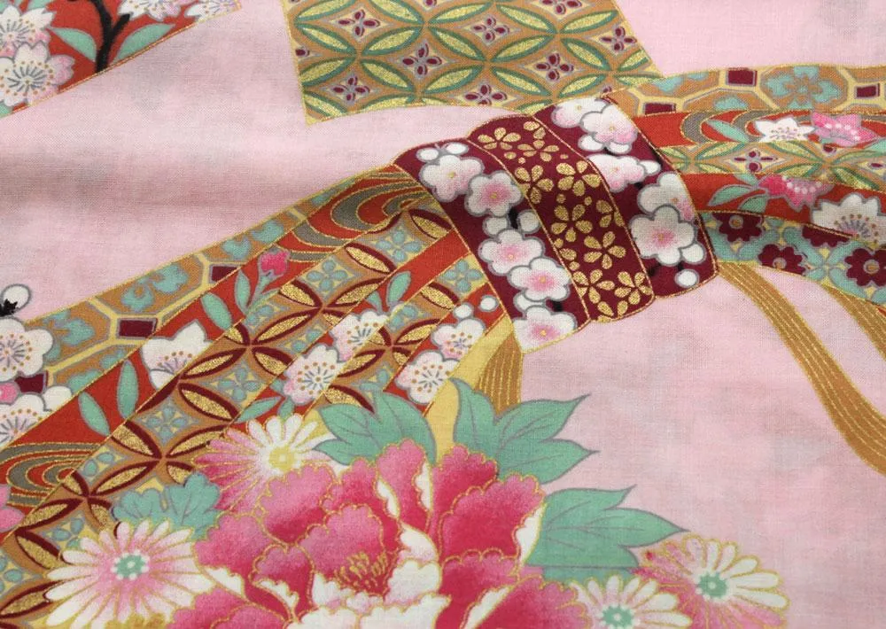 Girl's Kids Yukata Robe Japanese Kimono for Summer - Little Doll Pink
