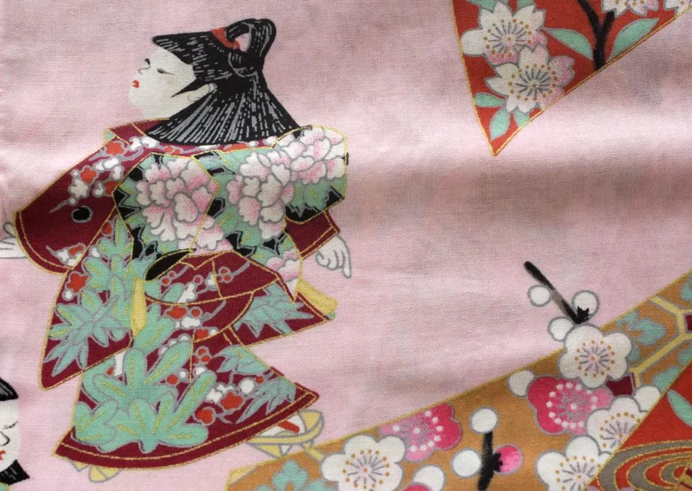 Girl's Kids Yukata Robe Japanese Kimono for Summer - Little Doll Pink