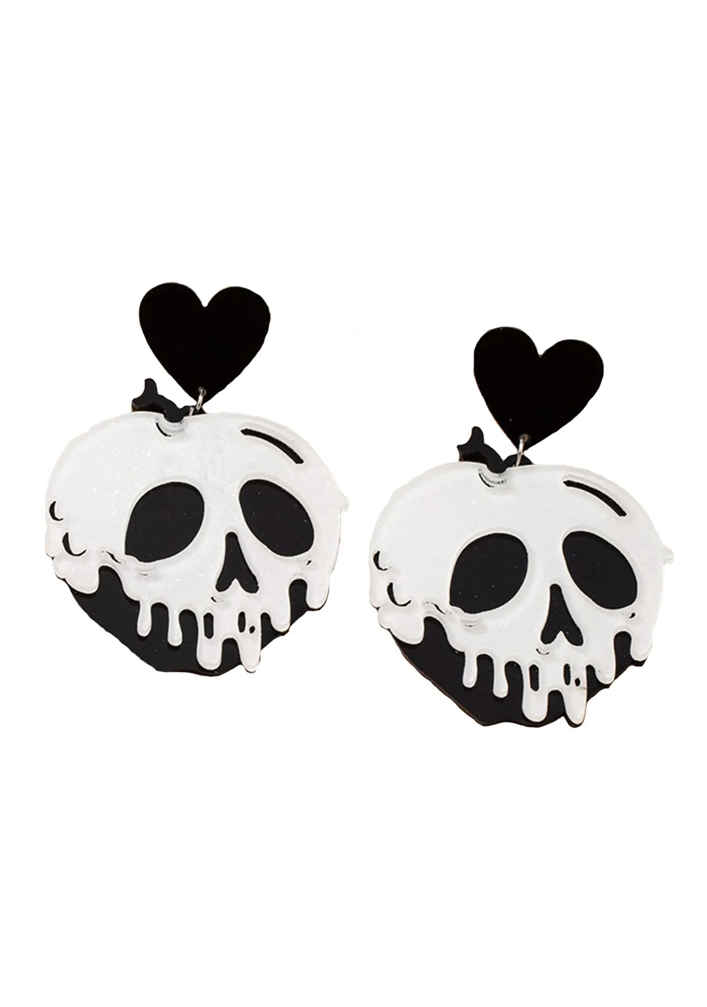 Halloween Acrylic Skull Head Y2K Earrings Cherrykitten