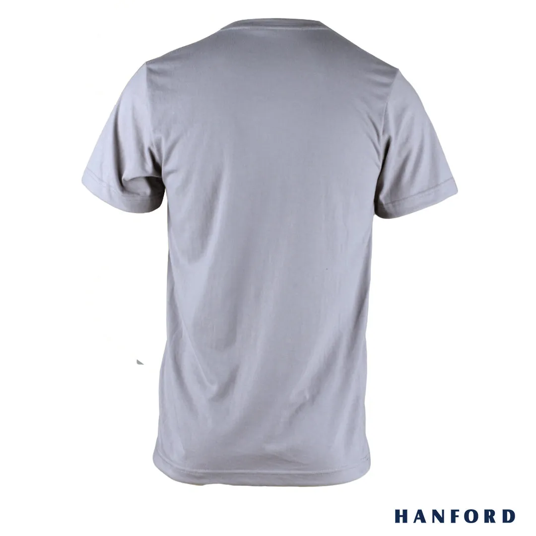 Hanford Men/Teens R-Neck Cotton Modern Fit Short Sleeves Shirt - Charcoal Gray (SinglePack)
