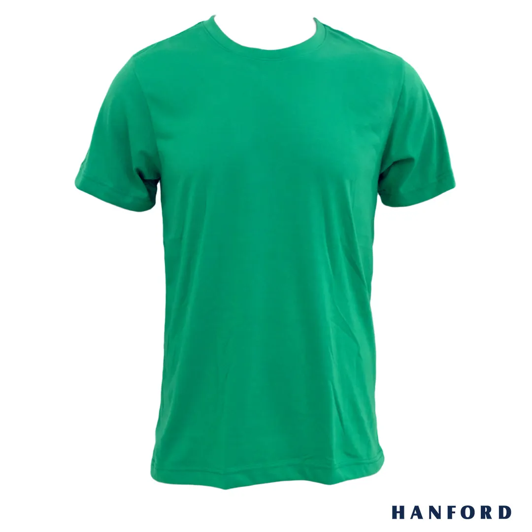 Hanford Men/Teens R-Neck Cotton Modern Fit Short Sleeves Shirt - Island Green (SinglePack)