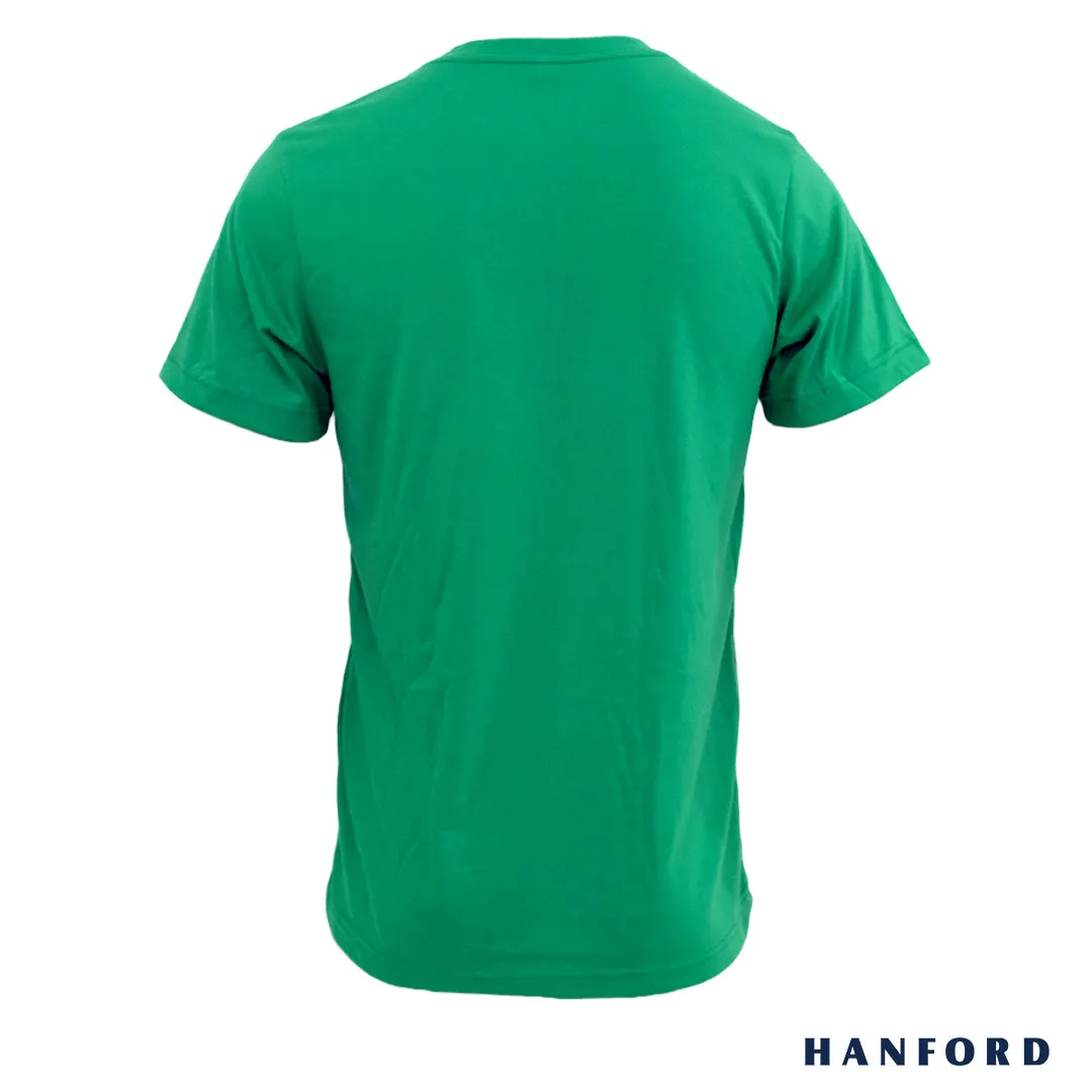 Hanford Men/Teens R-Neck Cotton Modern Fit Short Sleeves Shirt - Island Green (SinglePack)