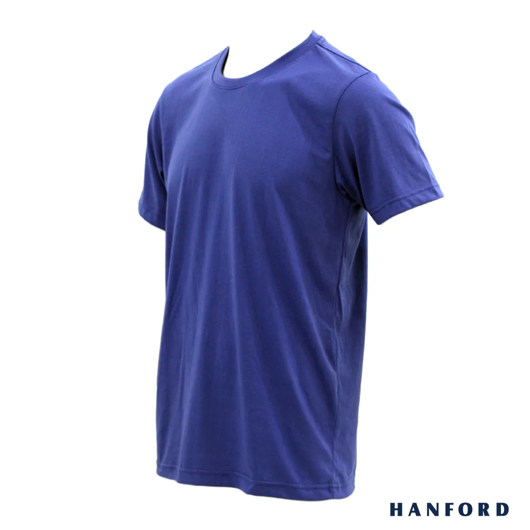 Hanford Men/Teens R-Neck Cotton Modern Fit Short Sleeves Shirt - Midnight Blue (SinglePack)
