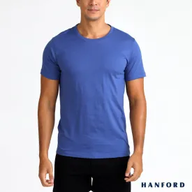 Hanford Men/Teens R-Neck Cotton Modern Fit Short Sleeves Shirt - Midnight Blue (SinglePack)