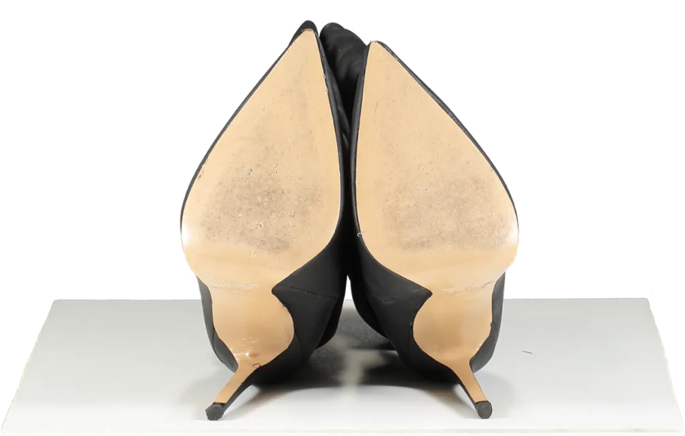Identita Black Raissa Leather Slouch Boot UK 4 EU 37 👠