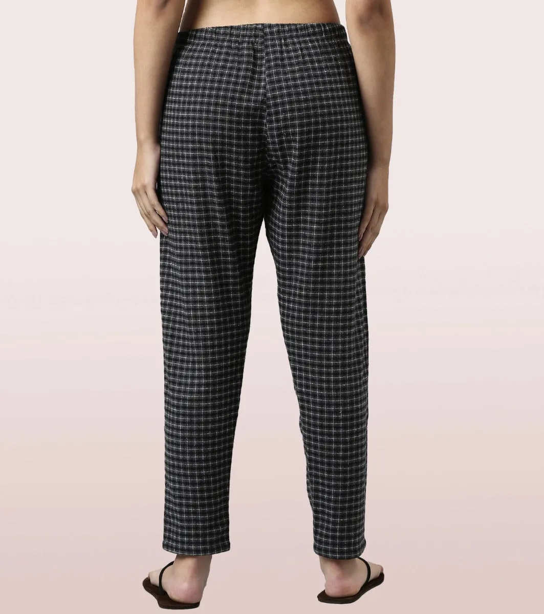 Lazy Pant Set | Cotton Flannel Woven Shirt And Pant Set