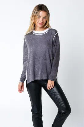Megan Illusion Lightweight Sweater"