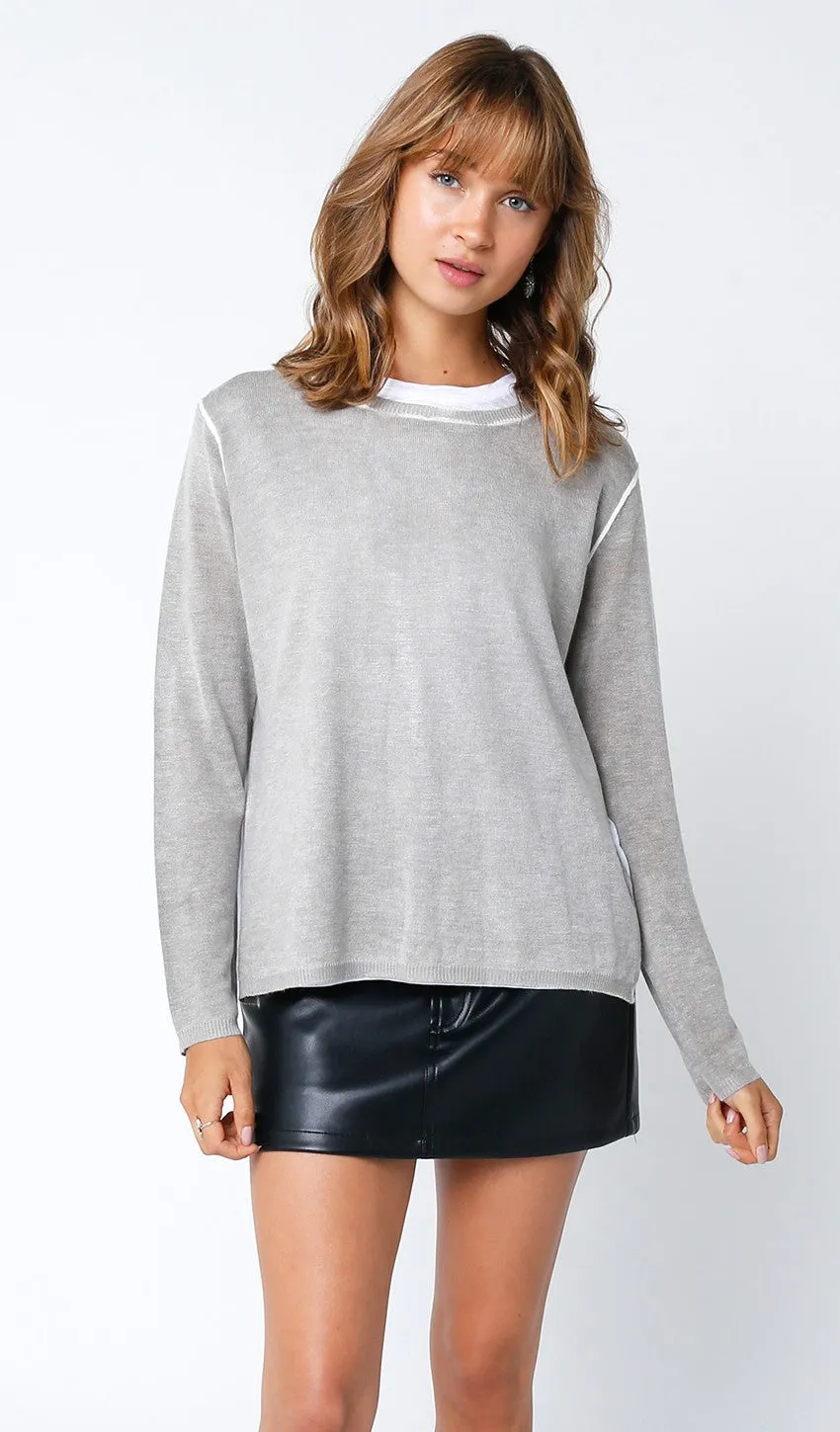 Megan Illusion Lightweight Sweater"