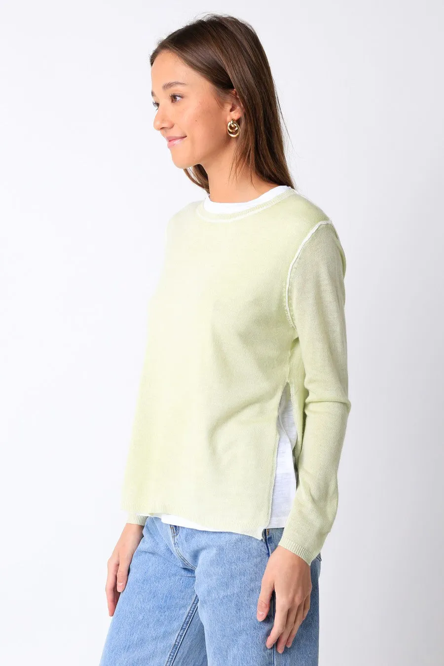 Megan Illusion Lightweight Sweater"