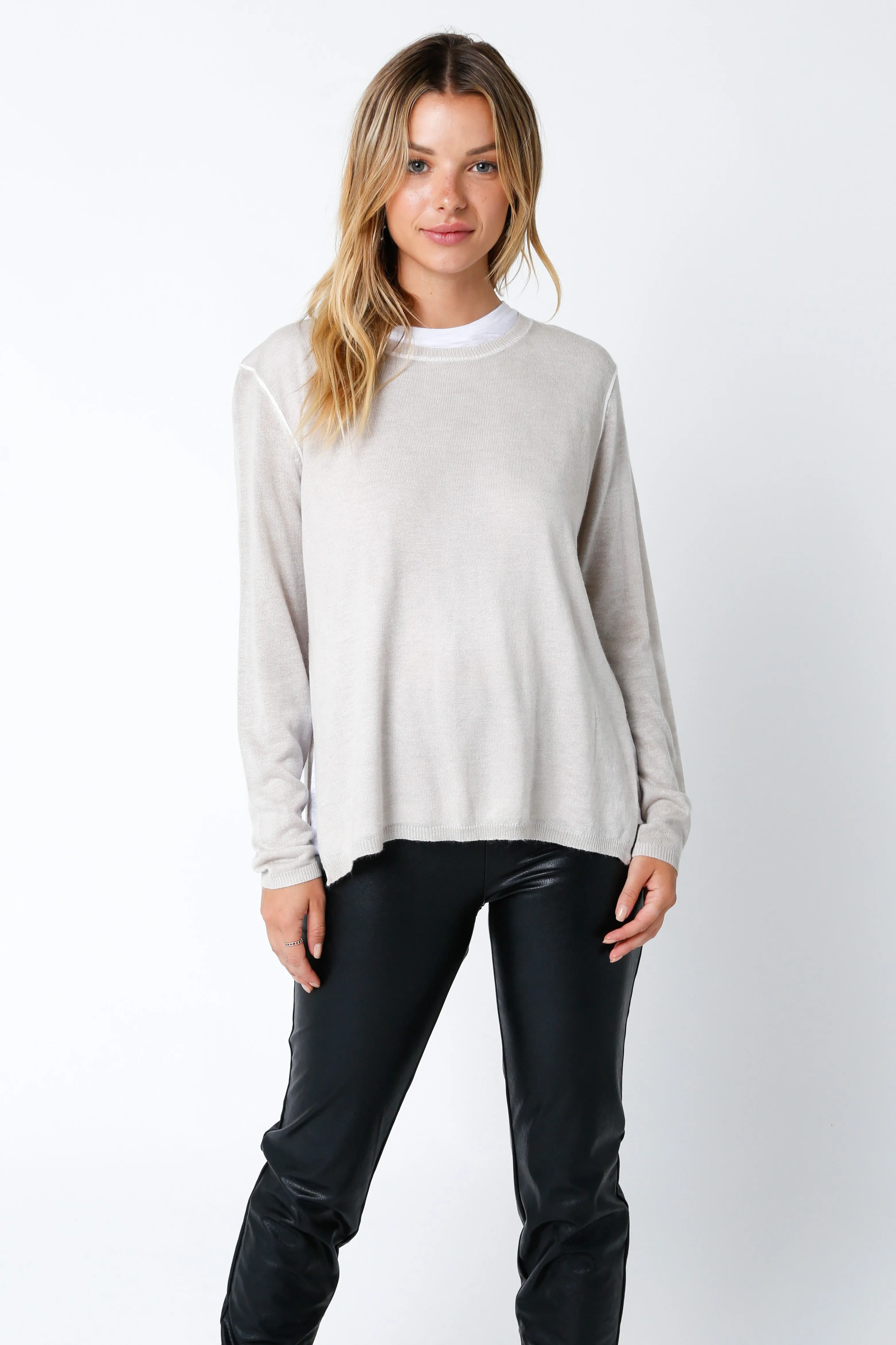 Megan Illusion Lightweight Sweater"