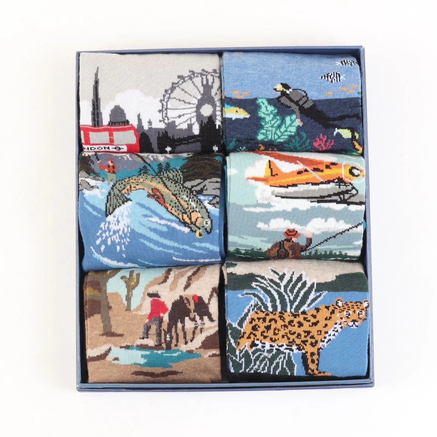 Men's Artists Palette 6-Pair Cotton Gift Box