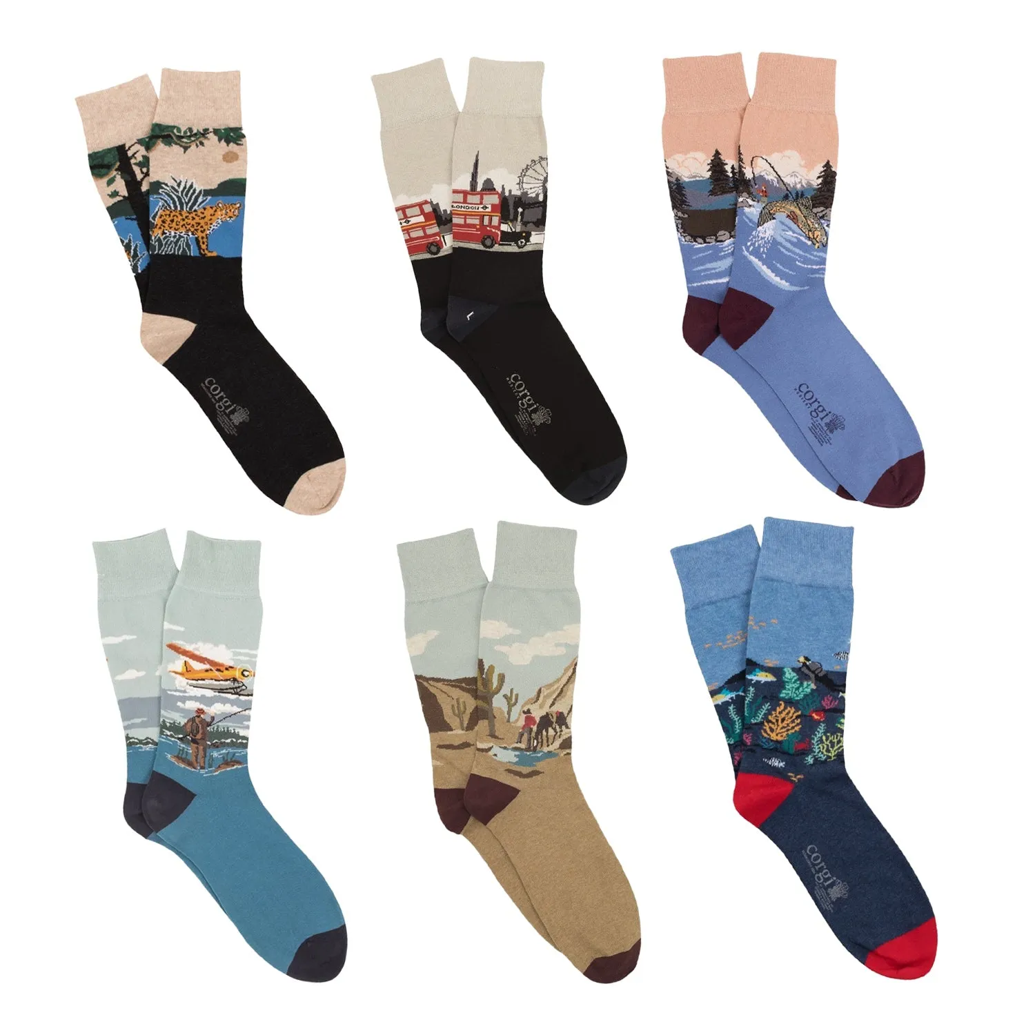 Men's Artists Palette 6-Pair Cotton Gift Box