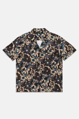 Organico Camp-Collar Shirt Blue