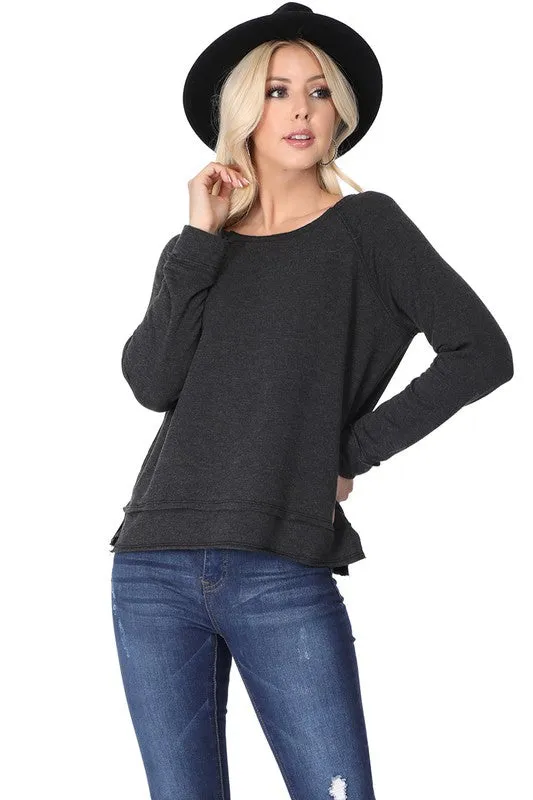 Round neck LS Top