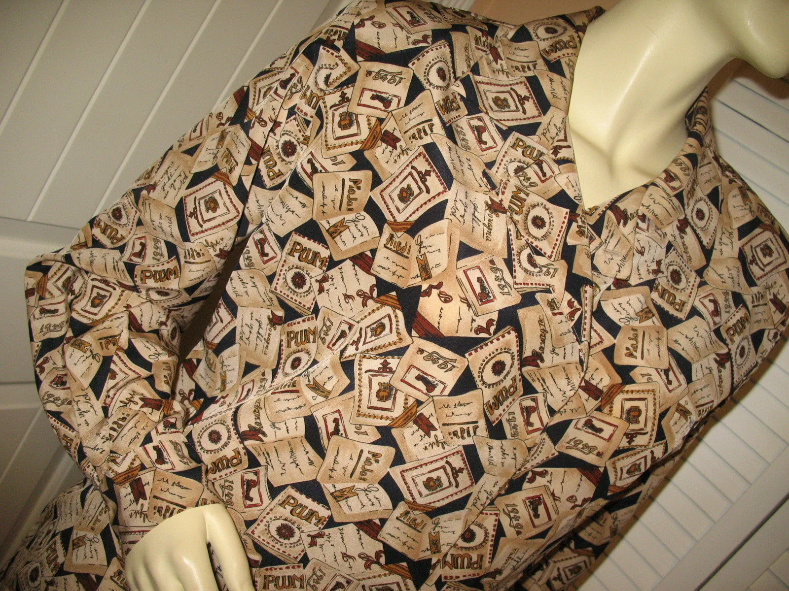 SOPHISTICATES by PENDLETON Womens Button Down Shirt Top Long Sleeve Made In USA Multicolor Beige Brown Print Medium
