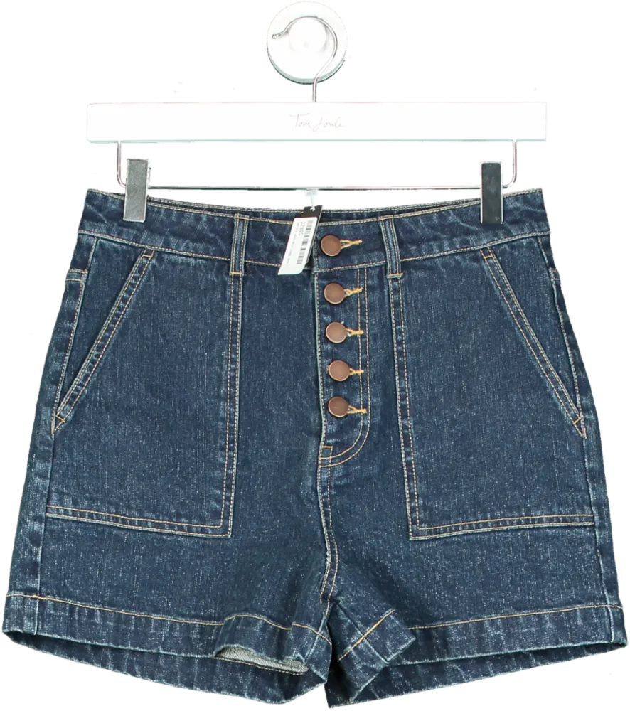 WYSE LONDON Blue Denim Shorts UK 8