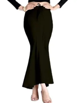 Yashika Lycra Saree Shapewear for Women(Petticoat Black 01-M)