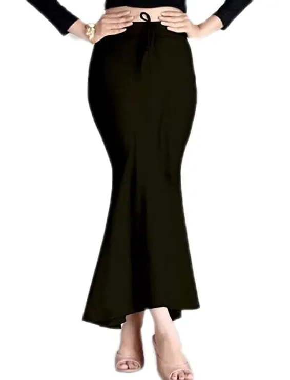 Yashika Lycra Saree Shapewear for Women(Petticoat Black 01-M)